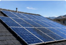 Solar panels on a roof